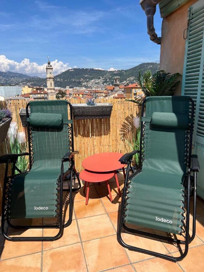 La Croix - F3, Terrasse Vue Panoramique, Vieux-Nice Old Town And Terrace Exterior photo