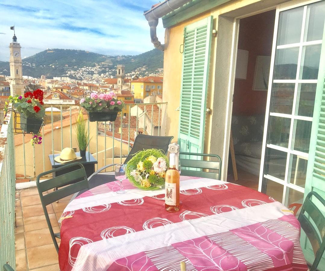 La Croix - F3, Terrasse Vue Panoramique, Vieux-Nice Old Town And Terrace Exterior photo