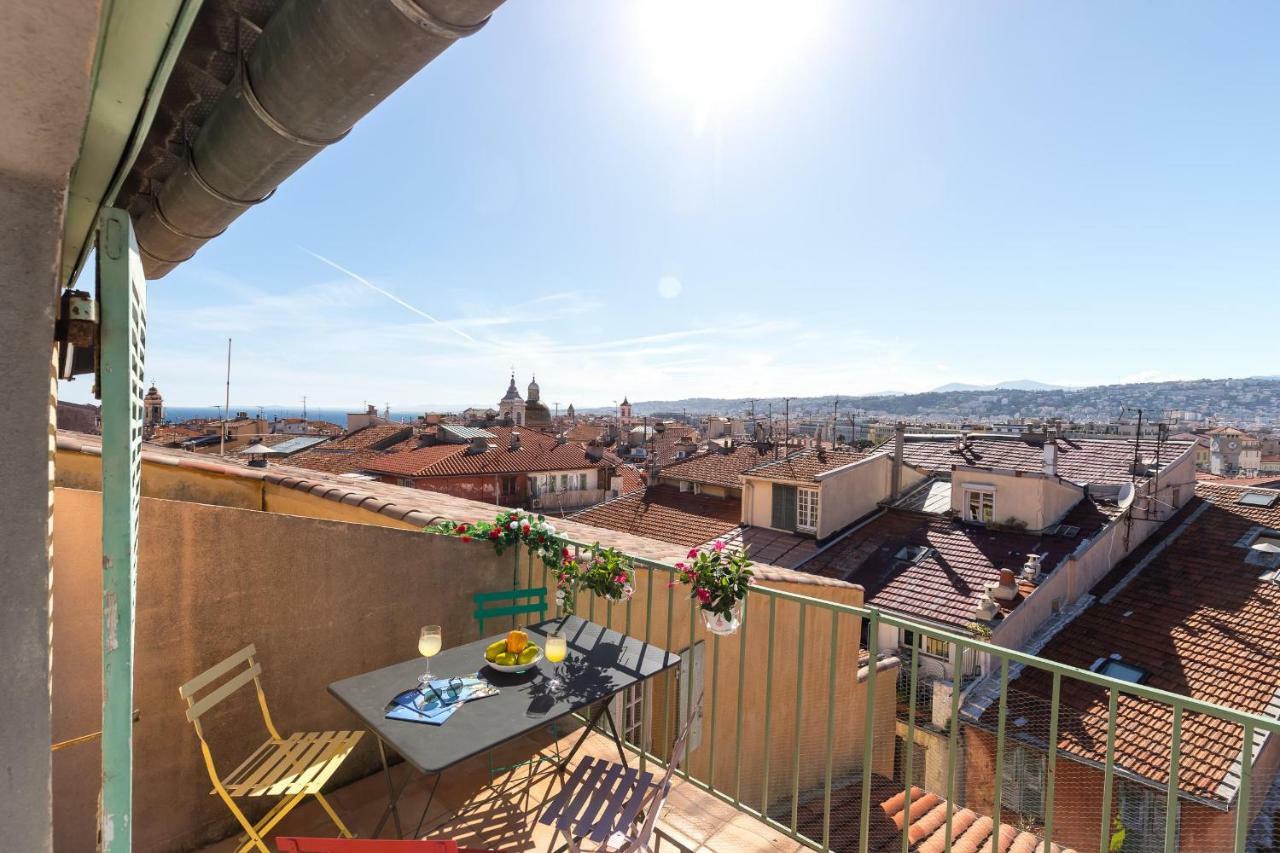 La Croix - F3, Terrasse Vue Panoramique, Vieux-Nice Old Town And Terrace Exterior photo