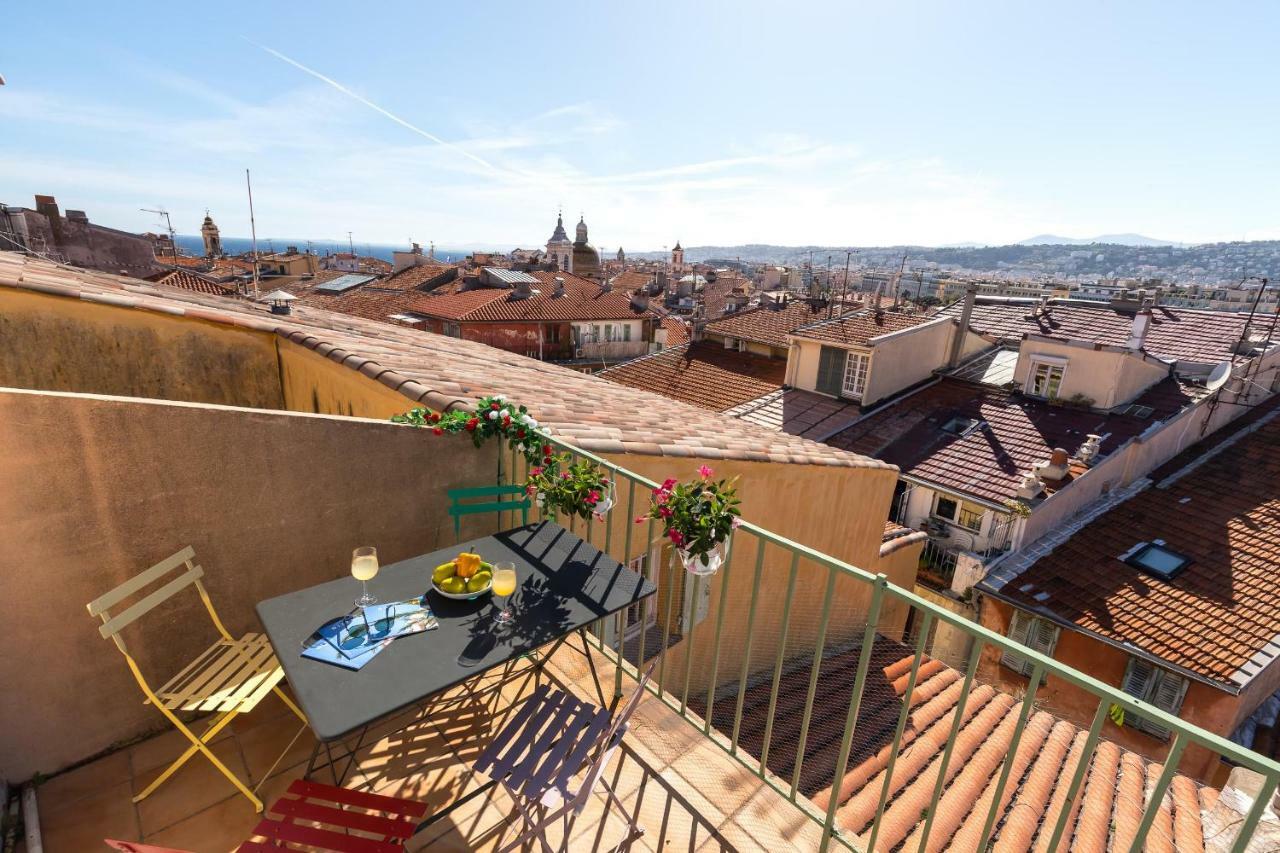 La Croix - F3, Terrasse Vue Panoramique, Vieux-Nice Old Town And Terrace Exterior photo