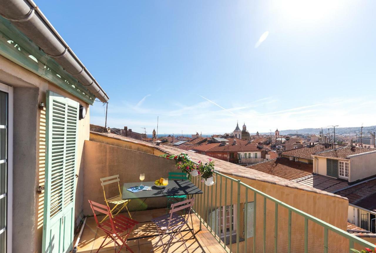 La Croix - F3, Terrasse Vue Panoramique, Vieux-Nice Old Town And Terrace Exterior photo
